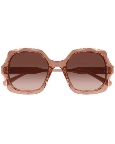 Chloé Oversized Square-frame Sunglasses - Brown