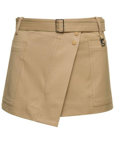 Low Classic Pocket Mini Skirt - Natural
