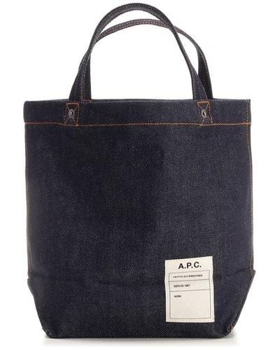 A.P.C. Tote Thais Mini Bag - Blue