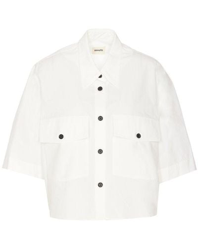 Khaite Buttoned Short-sleeved Shirt - White