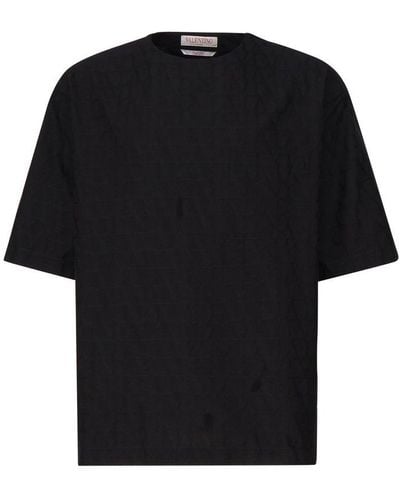 Valentino Toile Iconographe Crewneck Short-sleeved T-shirt - Black