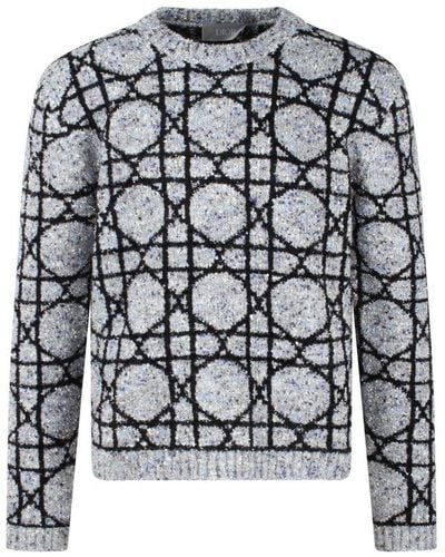 Dior Cannage Knit Sweater - Grey