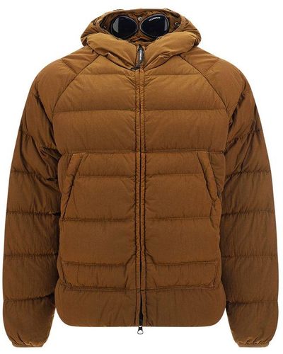 C.P. Company Padded Zipped Down Jacket - Brown