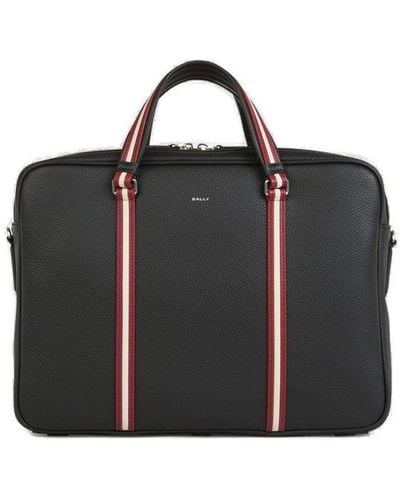 Bally Leather Briefcase Bag - Black