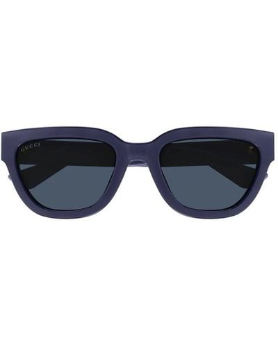 Gucci Gg1578S Linea Gg Logo 004 Sunglasses - Blue