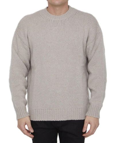 Roberto Collina Crewneck Knitted Jumper - Grey