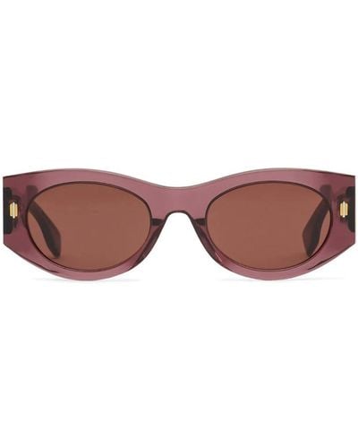 Fendi Oval Frame Sunglasses - Brown
