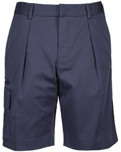 Fendi Knee-lengthtailored Cut Shorts - Blue