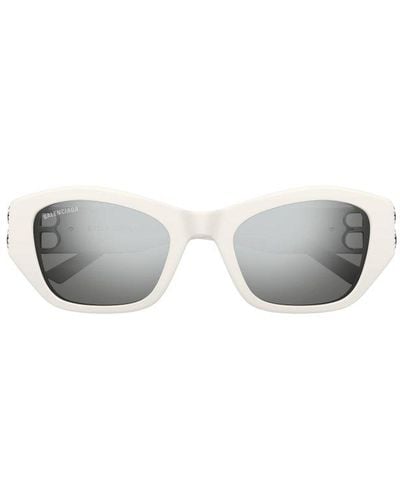 Balenciaga Rectangular Frame Sunglasses - White