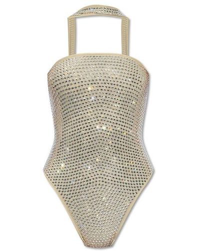 Oséree Crystal-embellished One-piece Swimsuit - White