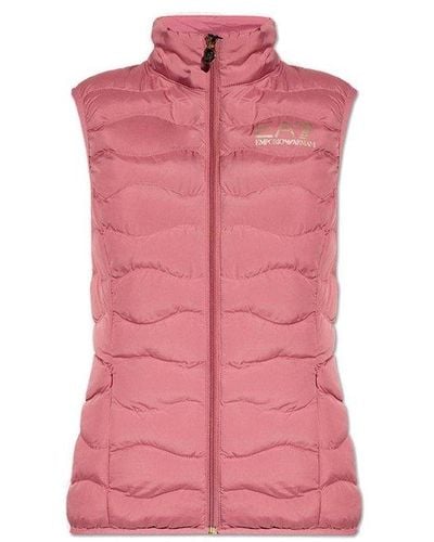 EA7 Insulated Vest With Logo, ' - Pink
