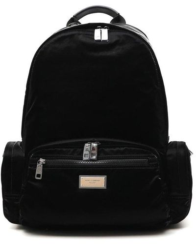 Dolce & Gabbana Logo-plaque Backpack - Black