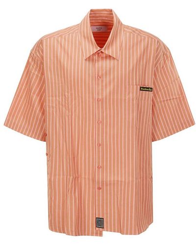 Martine Rose Striped Short-sleeved Shirt - Pink