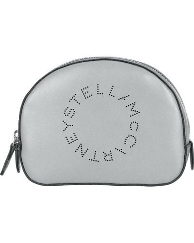 Stella McCartney Logo Perforated Zip-up Beauty Case - Metallic