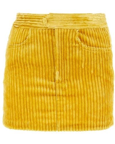 Isabel Marant Damia Corduroy Mini Skirt - Yellow