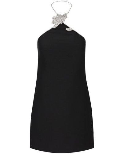 Valentino Embellished Halterneck Dress - Black