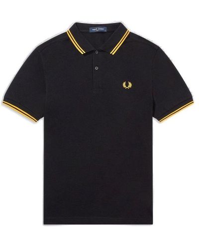 Fred Perry Twin Tipped Short-sleeved Polo Shirt - Black