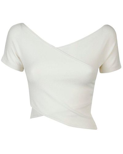Philosophy Di Lorenzo Serafini Double-layer V-neck Knitted T-shirt - White