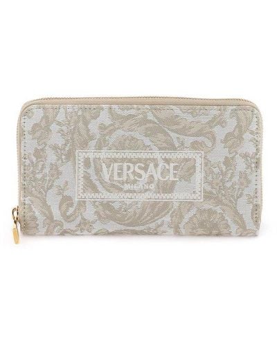Versace Barocco Long Wallet - Gray
