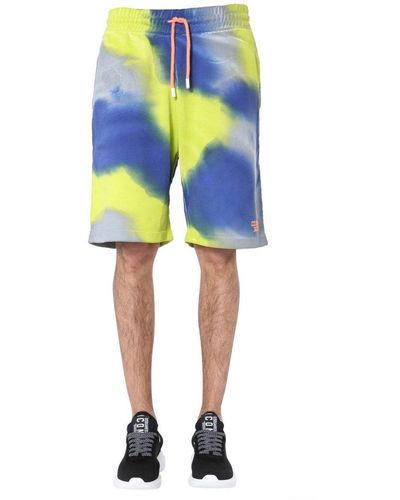 Marcelo Burlon "county300" Multicolor Cotton Plush Bermuda Shorts