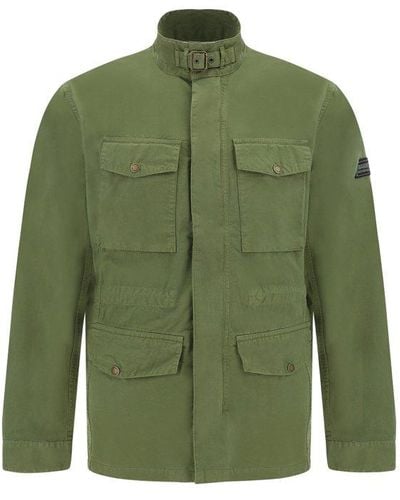 Barbour Logo-patch Long-sleeved Jacket - Green