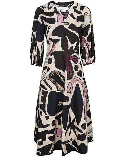 Weekend by Maxmara All-over Patterned Midi Dress - Black