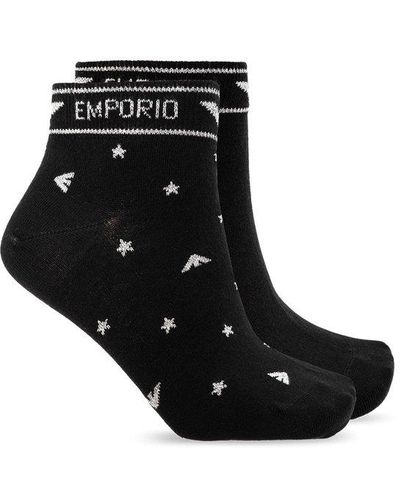 Emporio Armani Socks Two-pack - Black