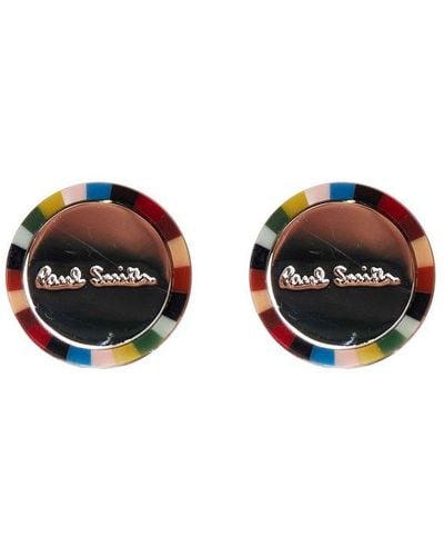 Paul Smith Circle Signature Stripe Cufflinks - Multicolour