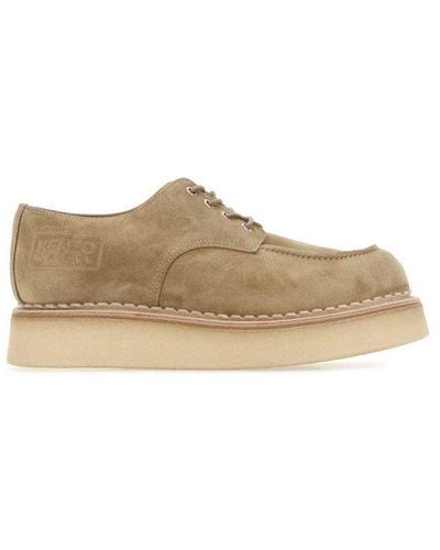 KENZO Logo Embossed Lace-up Derby Shoes - Brown