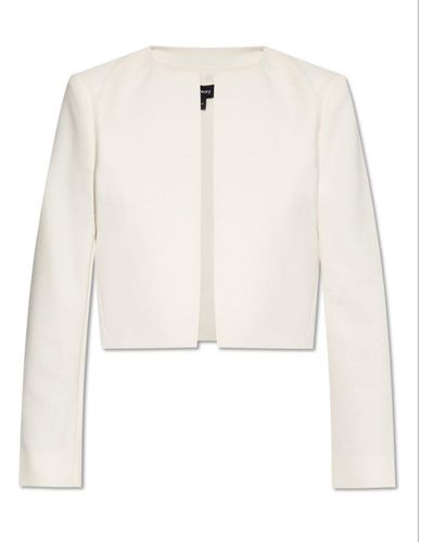 Theory Collarless Cropped Blazer - White