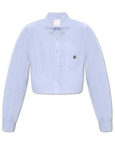Givenchy Shirt With Logo, - Blue
