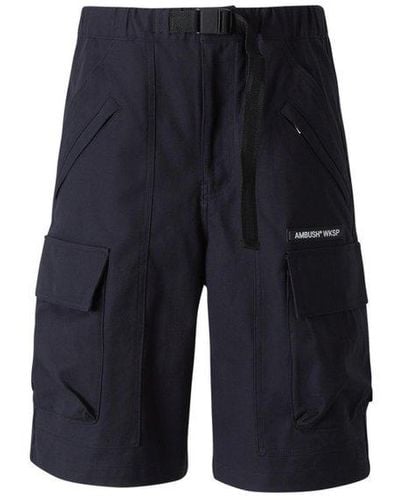 Ambush Logo Patch Belted Cargo Shorts - Black