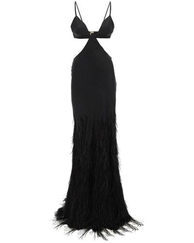 Cult Gaia Cut-out V-neck Long Dress - Black