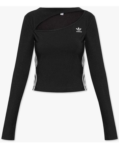 adidas Originals Top With Cut-out, - Black