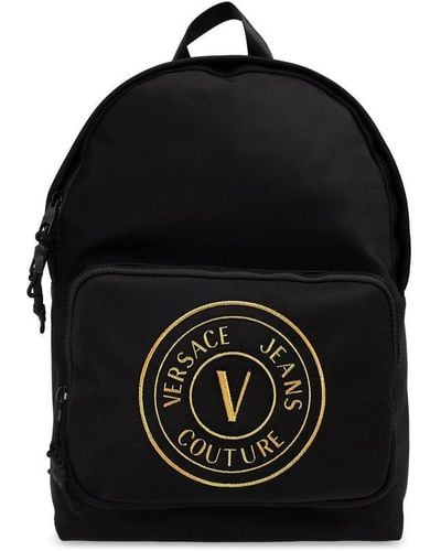Versace Jeans Couture Backpack With Logo - Black