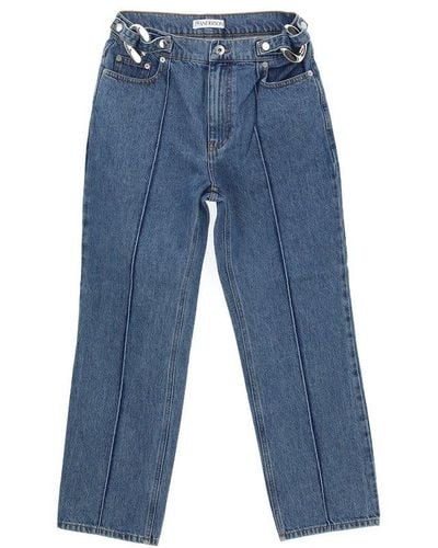 JW Anderson Chain-link Slim Fit Jeans - Blue