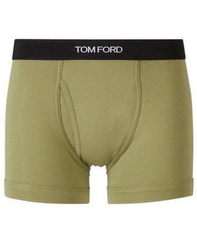 Tom Ford Logo Waistband Boxers - Green