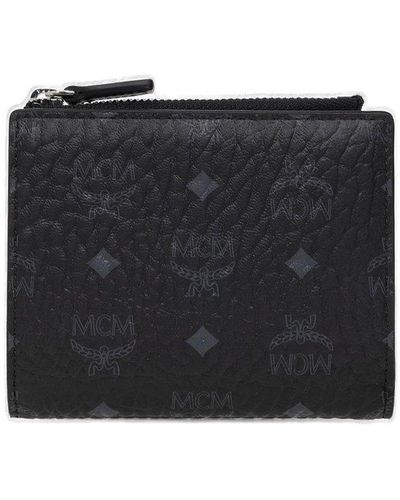 MCM Wallet With Monogram - Black