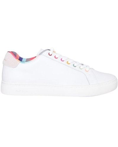 Paul Smith Logo Detailed Lace-up Trainers - White