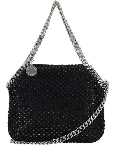 Stella McCartney Falabella Crystal Mesh Mini Tote Bag - Black