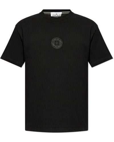 Stone Island Compass Patch Crewneck T-shirt - Black