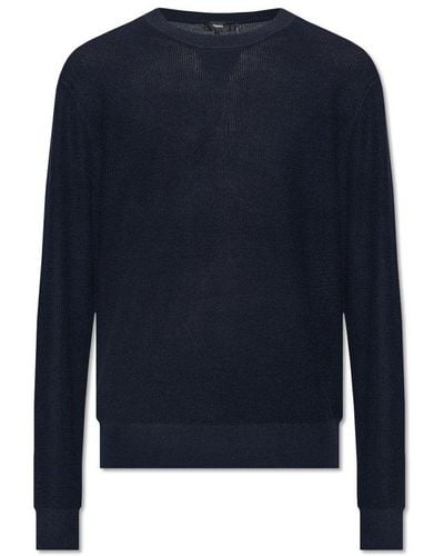 Theory Cotton Jumper - Blue