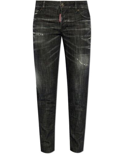 DSquared² Distressed Skinny Jeans - Black