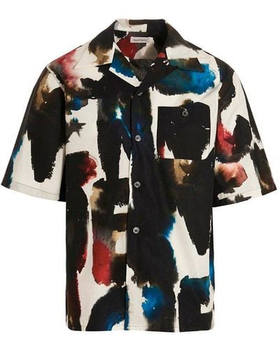 Alexander McQueen Watercolour Graffiti Shirt - Multicolour