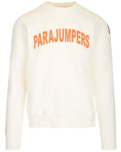 Parajumpers Logo Printed Crewneck Sweatshirt - White