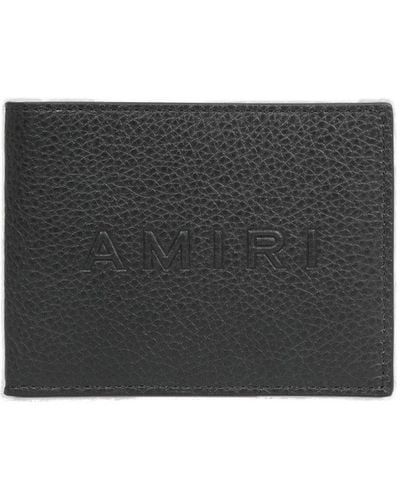 Amiri Logo Embossed Bifold Wallet - Black