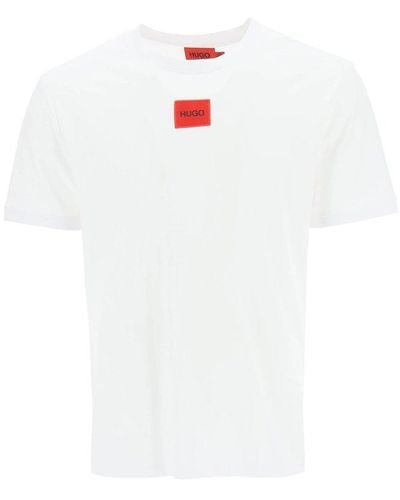 BOSS Diragolino212 Label Logo T-shirt Nos - White