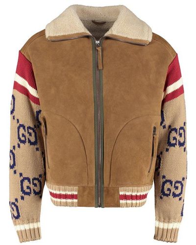 Gucci Knit Long-sleeved Zip-up Jacket - Multicolour