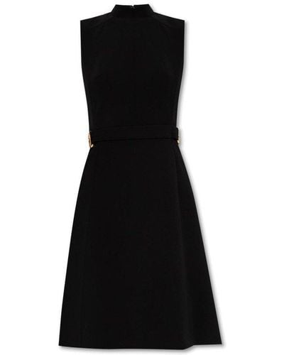 Moschino Crewneck Sleeveless Mini Dress - Black