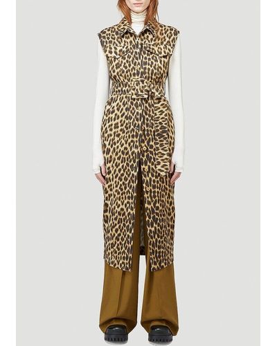 Sportmax Palio Leopard Print Dress - Metallic